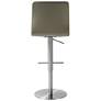 5_TOV Paddy Adjustable Height Modern Light Gray Vegan Leather Swivel Stool more views