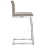 3_TOV Parma 26" Light Gray and Steel Modern Counter Stool Set of 2 more views