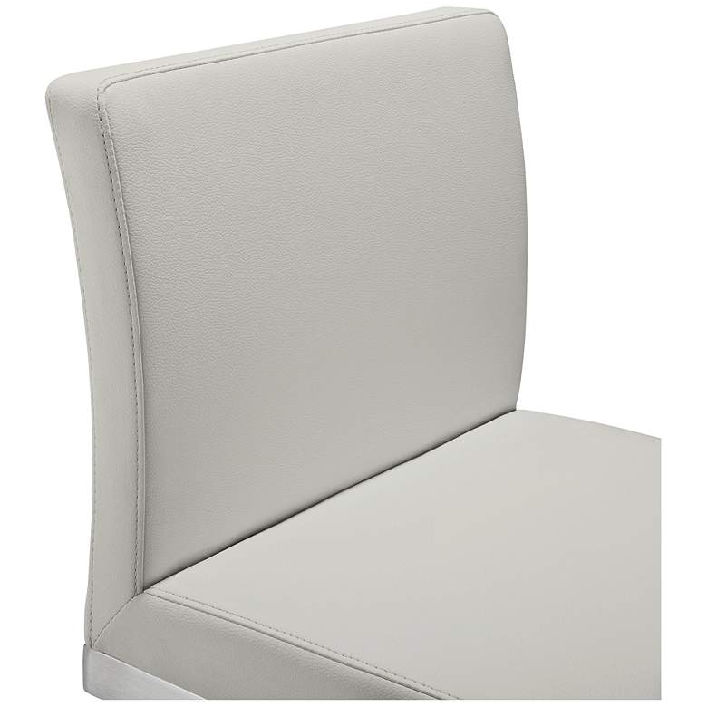 Image 4 TOV Parma 26" Light Gray and Steel Modern Counter Stool Set of 2 more views