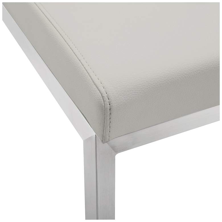 Image 5 TOV Parma 26" Light Gray and Steel Modern Counter Stool Set of 2 more views