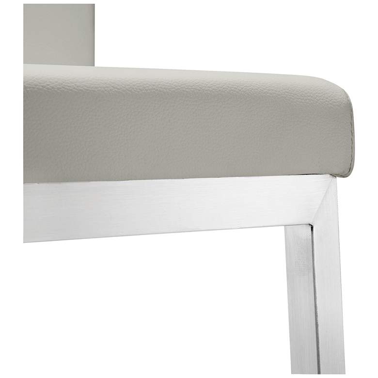 Image 6 TOV Parma 26" Light Gray and Steel Modern Counter Stool Set of 2 more views