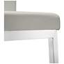 6_TOV Parma 26" Light Gray and Steel Modern Counter Stool Set of 2 more views