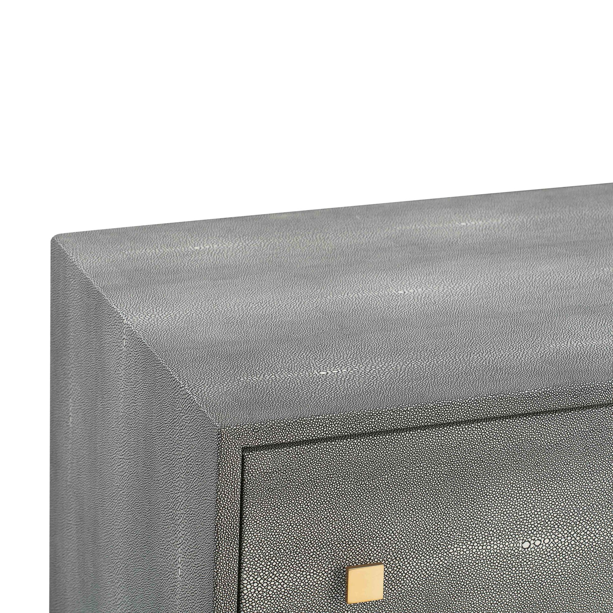 TOV Pesce Shagreen 57" Wide Gray Acacia Wood and Iron 6-Drawer Dresser
