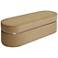 TOV Pomp 52" Wide Honey Velvet Fabric Oval Accent Bench