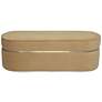 5_TOV Pomp 52" Wide Honey Velvet Fabric Oval Accent Bench more views