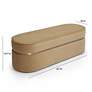6_TOV Pomp 52" Wide Honey Velvet Fabric Oval Accent Bench more views
