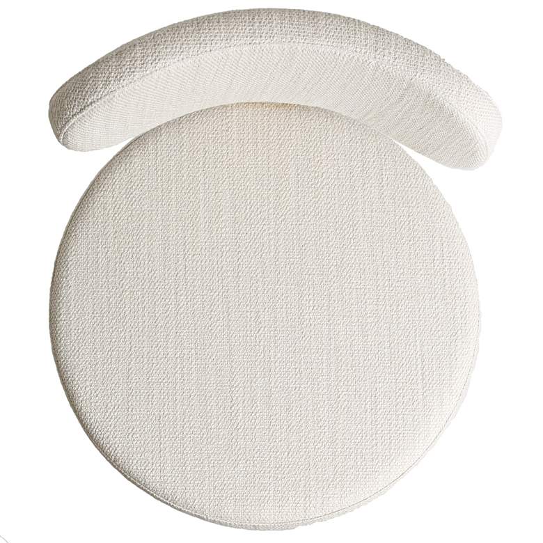 Image 2 TOV Primrose 17 1/4" Wide Cream Textured Swivel Adjustable Stool more views