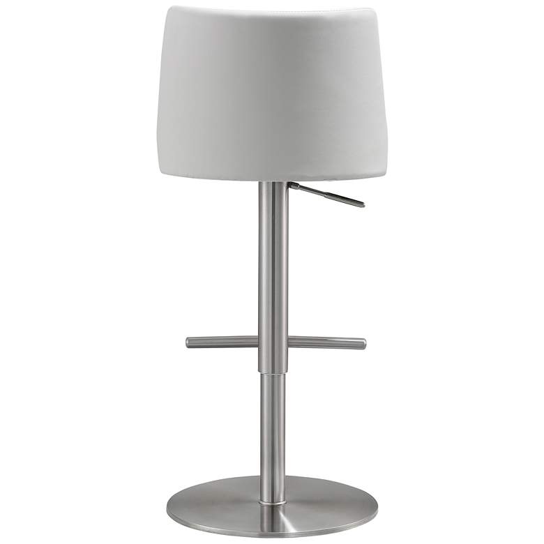 Image 6 TOV Reagan 18 1/2" Wide White Vegan Leather Adjustable Bar Stool more views