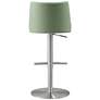 7_TOV Reagan Adjustable Height Sea Foam Green Vegan Leather Bar Stool more views