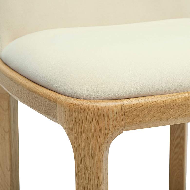 Image 2 TOV Rebecca 20 1/2" Wide Cream Performance Velvet Fabric Dining Chair more views