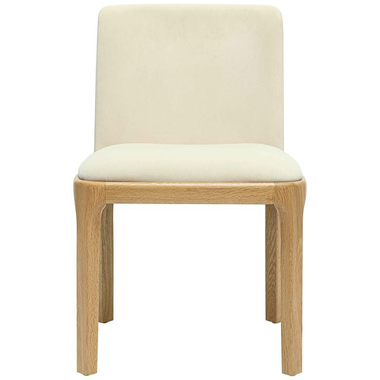 Image 3 TOV Rebecca 20 1/2" Wide Cream Performance Velvet Fabric Dining Chair more views