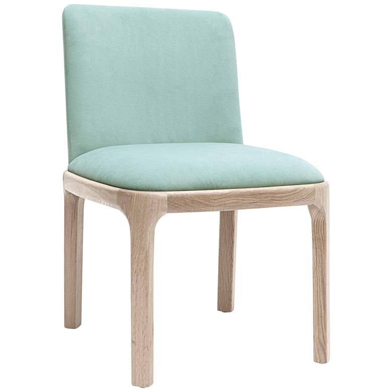 Image 1 TOV Rebecca 20 1/2" Wide Light Blue Velvet Fabric Dining Chair