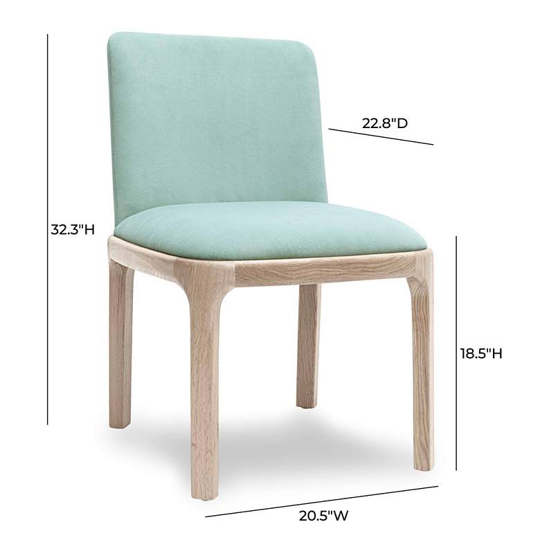 Image 5 TOV Rebecca 20 1/2" Wide Light Blue Velvet Fabric Dining Chair more views