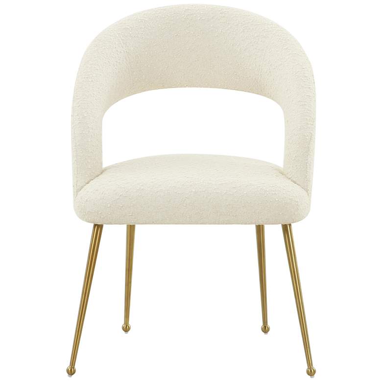 Image 4 TOV Rocco 23 1/2" Wide Cream Boucle Fabric Modern Dining Chair more views