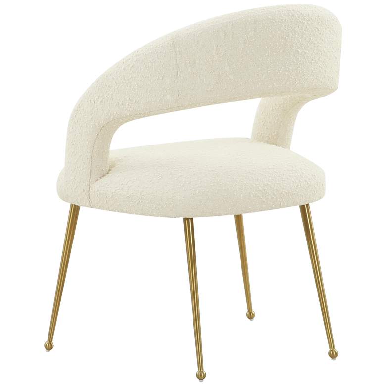 Image 5 TOV Rocco 23 1/2" Wide Cream Boucle Fabric Modern Dining Chair more views
