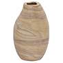 1_TOV Saava 10" High Sandstone Curved Stone Decorative Vase