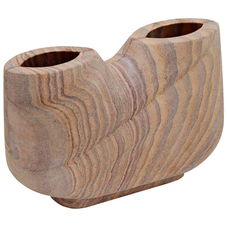Image 3 TOV Saava 10" Wide Natural Rainbow Stone Decorative Vase more views