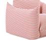 2_TOV Saint Tropez 42" Wide Pearl and Red Strip Stuffed Outdoor Armchair more views