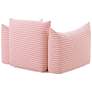 4_TOV Saint Tropez 42" Wide Pearl and Red Strip Stuffed Outdoor Armchair more views