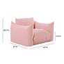 5_TOV Saint Tropez 42" Wide Pearl and Red Strip Stuffed Outdoor Armchair more views
