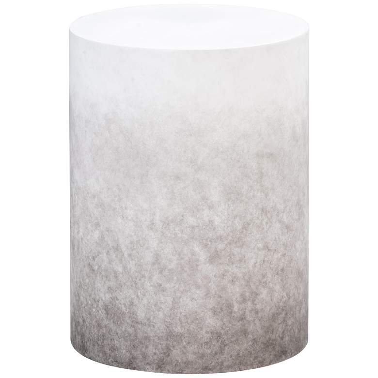 Image 2 TOV Sarana 13" Wide Gray Ombre Round Modern Concrete Accent Stool