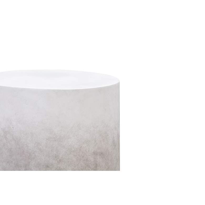Image 4 TOV Sarana 13" Wide Gray Ombre Round Modern Concrete Accent Stool more views