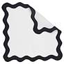 3_TOV Scalloped Edge Black and White Cotton Placemats Set of 4 more views