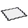 4_TOV Scalloped Edge Black and White Cotton Placemats Set of 4 more views