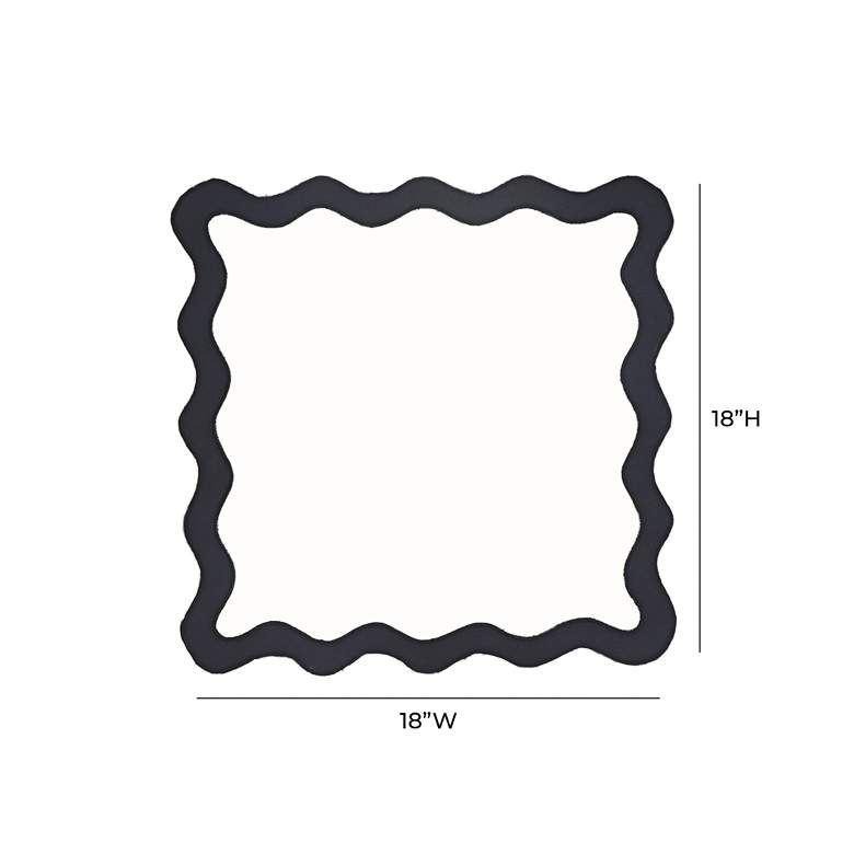 Image 6 TOV Scalloped Edge Black and White Cotton Placemats Set of 4 more views