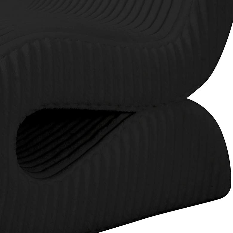 Image 3 TOV Senna 22" Wide Black Corduroy Fabric Oversized Modern Accent Chair more views