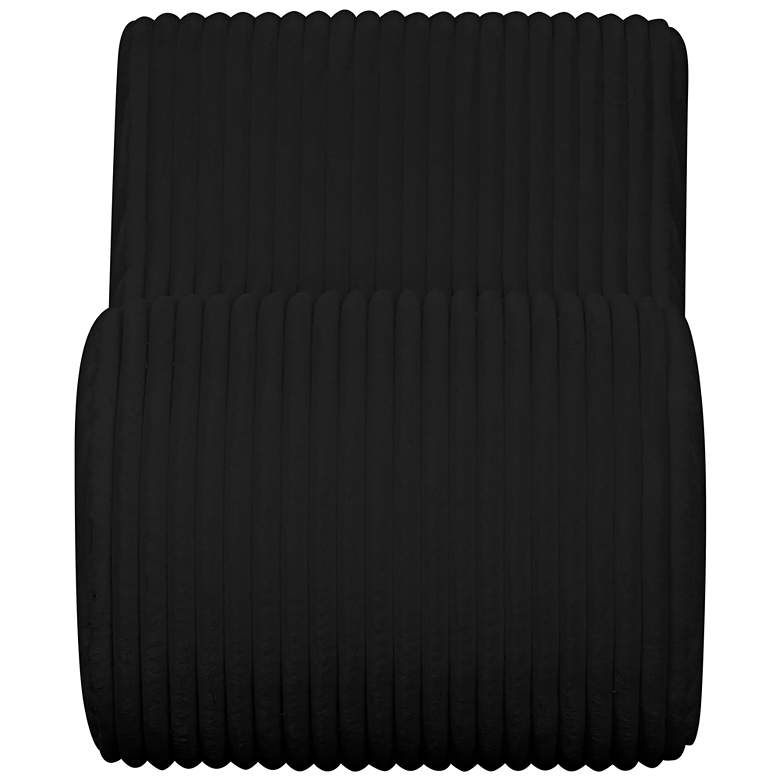 Image 4 TOV Senna 22" Wide Black Corduroy Fabric Oversized Modern Accent Chair more views