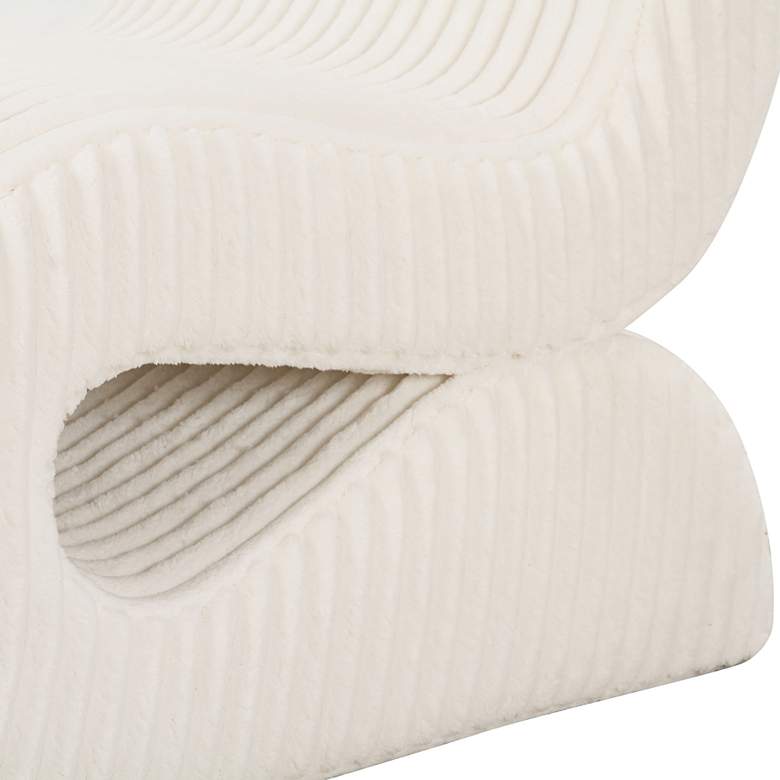Image 3 TOV Senna 22" Wide Cream Corduroy Fabric Modern Accent Chair more views