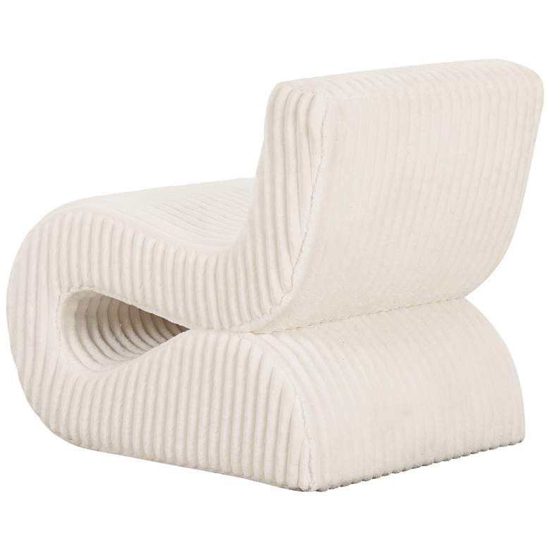 Image 5 TOV Senna 22" Wide Cream Corduroy Fabric Modern Accent Chair more views