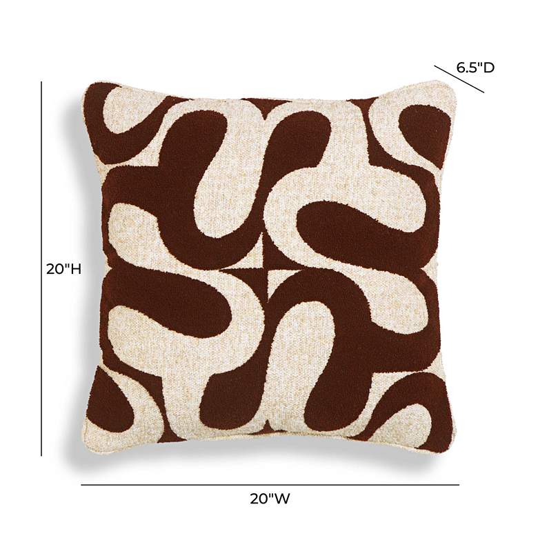 Image 5 TOV Sephine 20" Chocolate Brown Boucle Fabric Accent Pillow more views