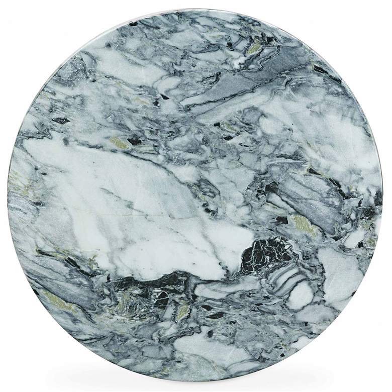 Image 4 TOV Serafina 16" Wide Faux Marble Indoor-Outdoor Concrete Side Table more views