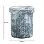 6_TOV Serafina 16" Wide Faux Marble Indoor-Outdoor Concrete Side Table more views