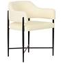 1_TOV Sezanne 23 1/2" Wide Cream Performance Vegan Leather Dining Chair