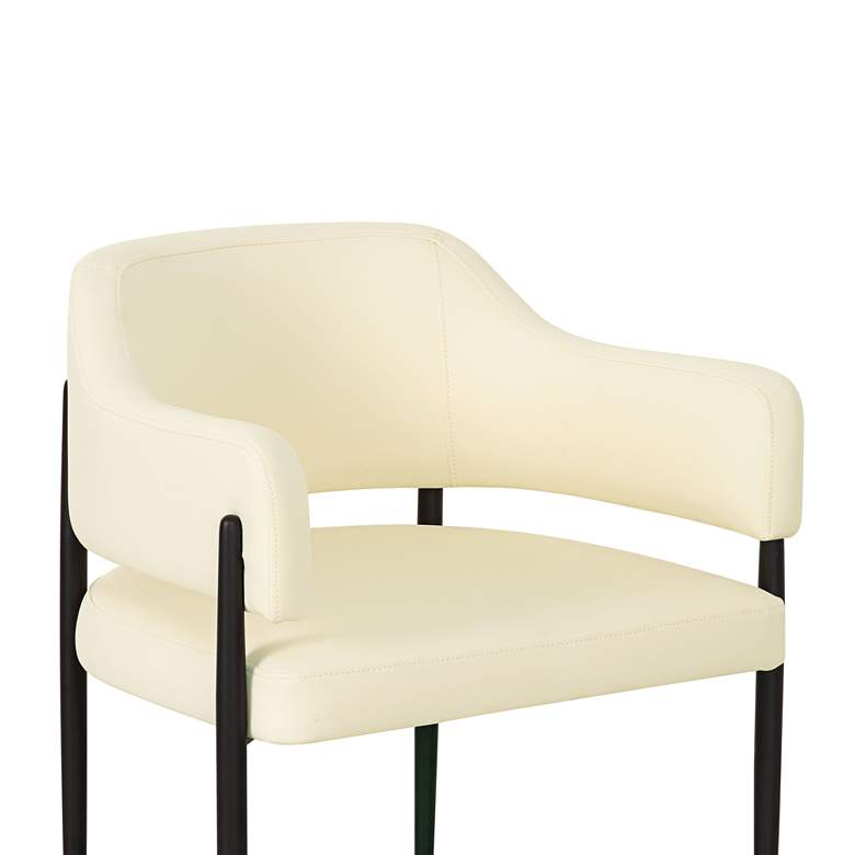 Image 2 TOV Sezanne 23 1/2" Wide Cream Performance Vegan Leather Dining Chair more views