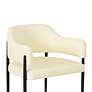 2_TOV Sezanne 23 1/2" Wide Cream Performance Vegan Leather Dining Chair more views