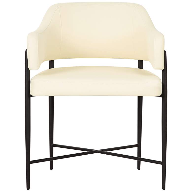 Image 3 TOV Sezanne 23 1/2" Wide Cream Performance Vegan Leather Dining Chair more views
