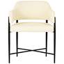 3_TOV Sezanne 23 1/2" Wide Cream Performance Vegan Leather Dining Chair more views