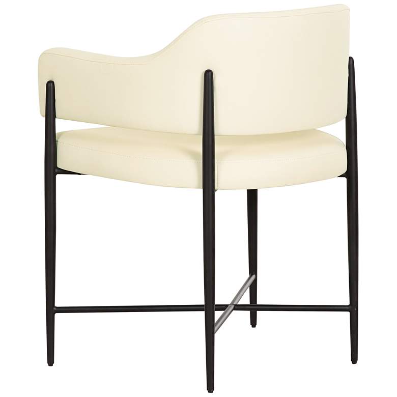 Image 4 TOV Sezanne 23 1/2" Wide Cream Performance Vegan Leather Dining Chair more views
