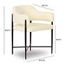 5_TOV Sezanne 23 1/2" Wide Cream Performance Vegan Leather Dining Chair more views