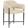 1_TOV Sezanne 23 1/2" Wide Cream Textured Boucle Modern Dining Chair