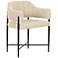 TOV Sezanne 23 1/2" Wide Cream Textured Boucle Modern Dining Chair