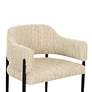 2_TOV Sezanne 23 1/2" Wide Cream Textured Boucle Modern Dining Chair more views