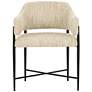 3_TOV Sezanne 23 1/2" Wide Cream Textured Boucle Modern Dining Chair more views