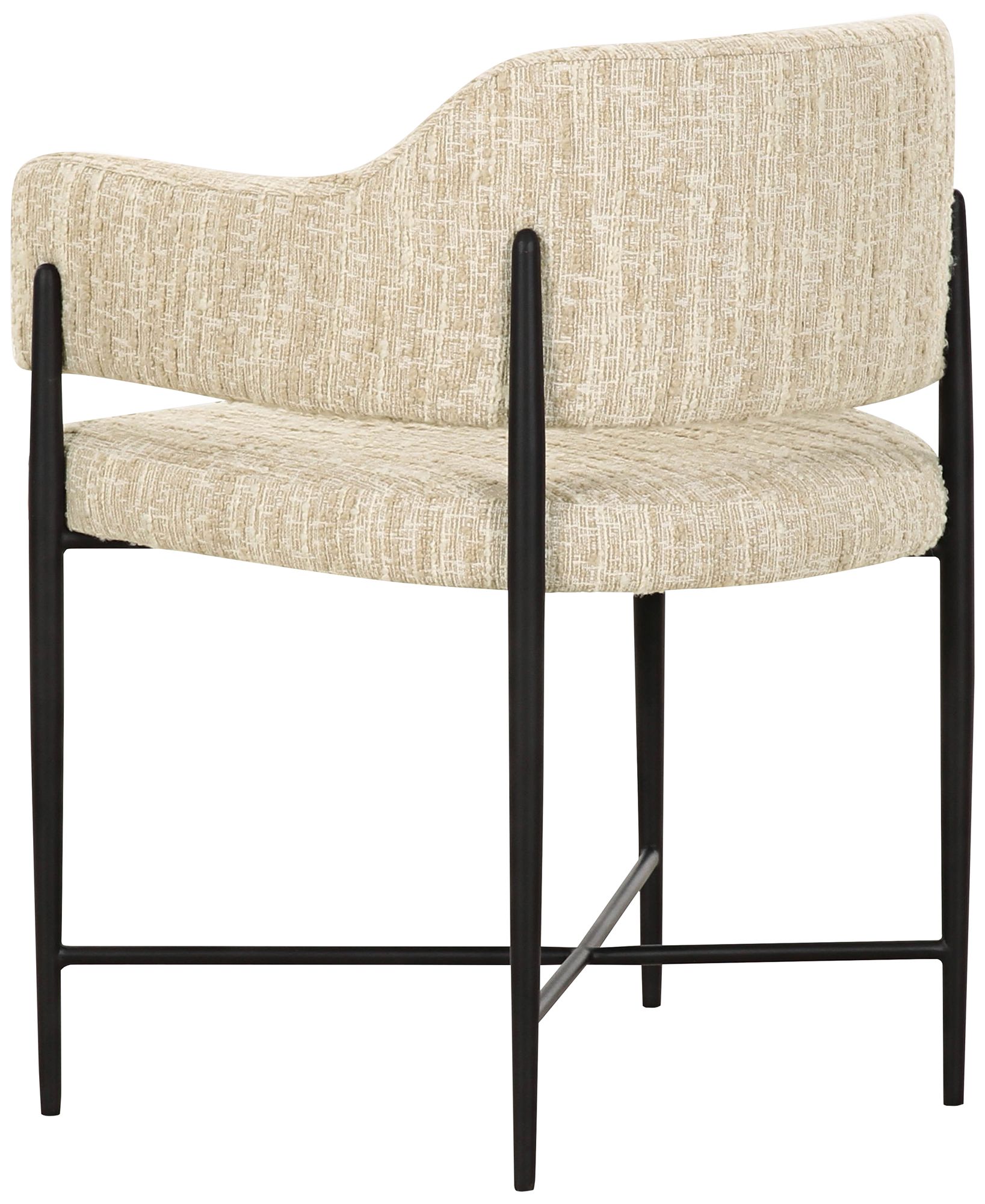 Image 4 TOV Sezanne 23 1/2" Wide Cream Textured Boucle Modern Dining Chair more views