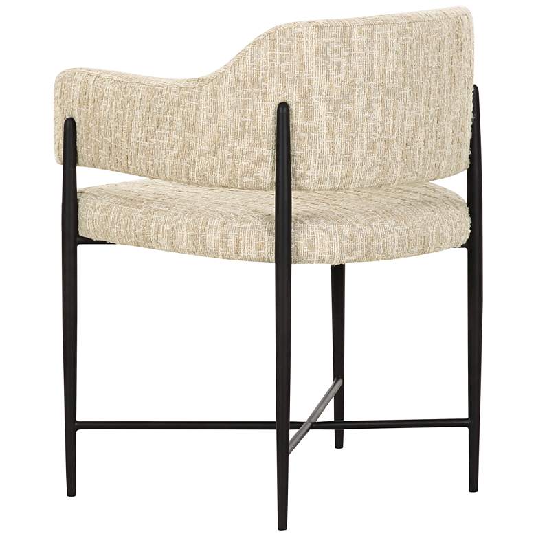 Image 4 TOV Sezanne 23 1/2" Wide Cream Textured Boucle Modern Dining Chair more views