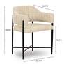 5_TOV Sezanne 23 1/2" Wide Cream Textured Boucle Modern Dining Chair more views